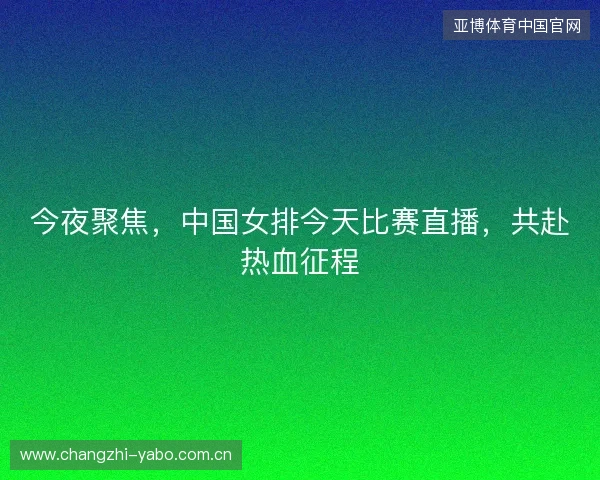 今夜聚焦，中国女排今天比赛直播，共赴热血征程